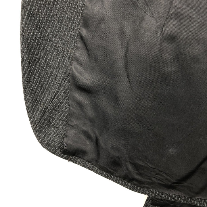 Andies Sevilla Striped Wool Tailored Jacket, Men's Size L unclear Charcoal Vintage Second Hand
