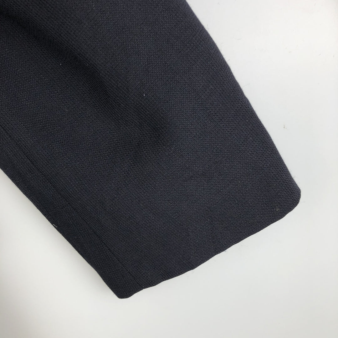 Vintage 90'S ADOLFO double-breasted peak lapel wool tailored jacket, men's size M wool navy blue type Vintage Second Hand