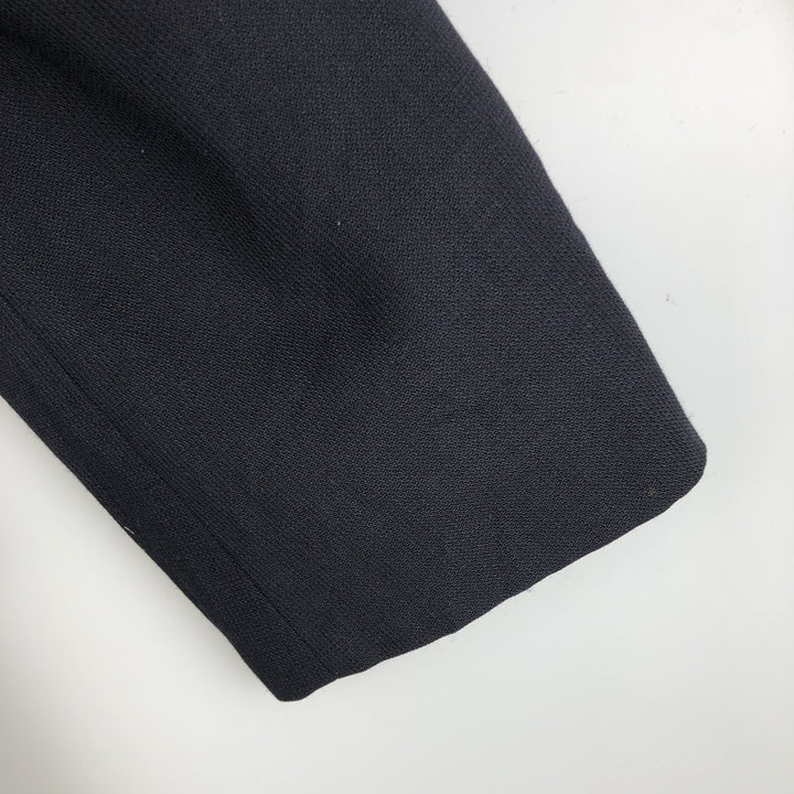 Vintage 90'S ADOLFO double-breasted peak lapel wool tailored jacket, men's size M wool navy blue type Vintage Second Hand