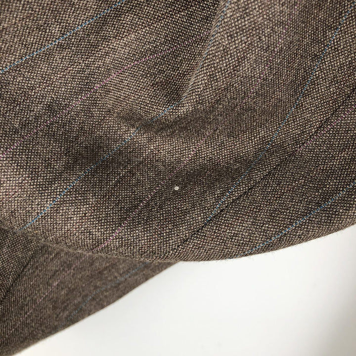 St. Michael MARKS and SPENCER Striped Polyester and Wool Tailored Jacket, Made in the UK, Men's Size M polyester brown type Vintage Second Hand
