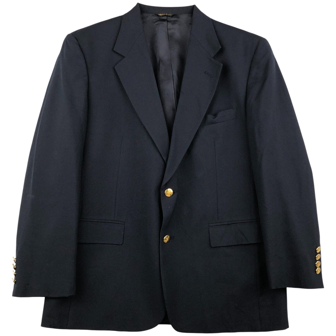 AUSTIN REED Navy Blazer, Tailored Jacket, Made in USA, Men's Size Medium wool navy blue type Vintage Second Hand