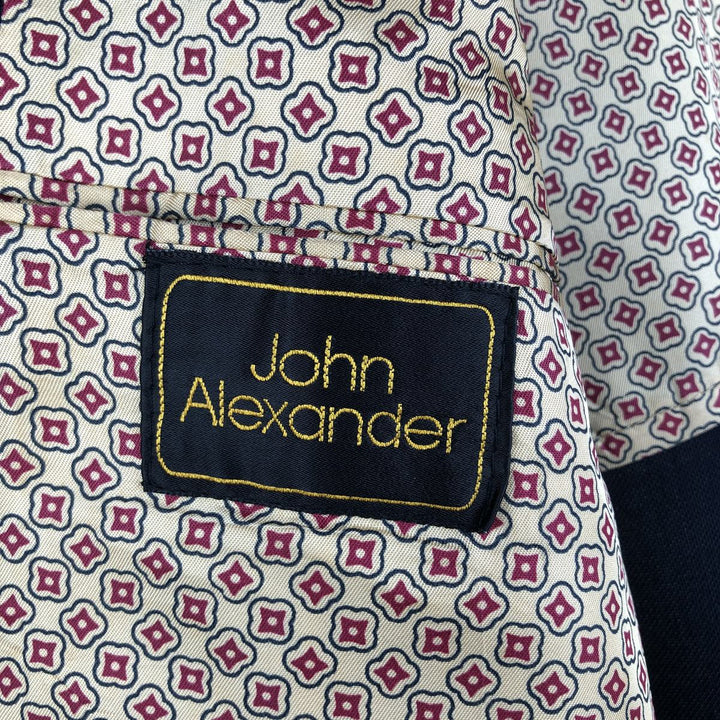 John Alexander Navy Blazer, Tailored Jacket, Made in USA, Men's Size Medium unclear navy blue type Vintage Second Hand