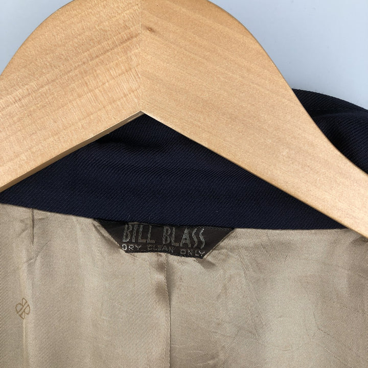 BILL BLASS Navy Blazer, Tailored Jacket, Made in USA, Men's Size Medium wool navy blue type Vintage Second Hand