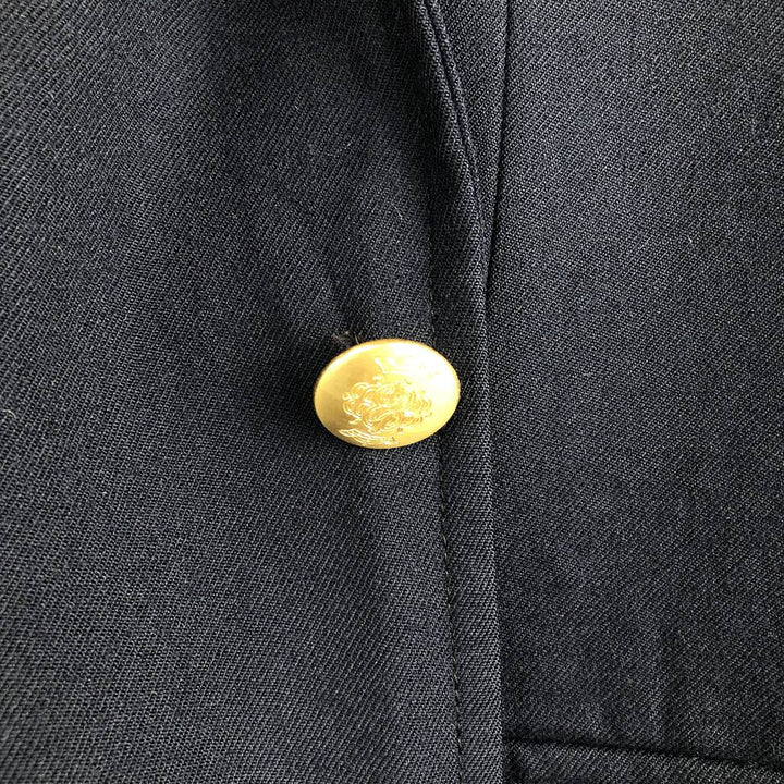 BILL BLASS Navy Blazer, Tailored Jacket, Made in USA, Men's Size Medium wool navy blue type Vintage Second Hand