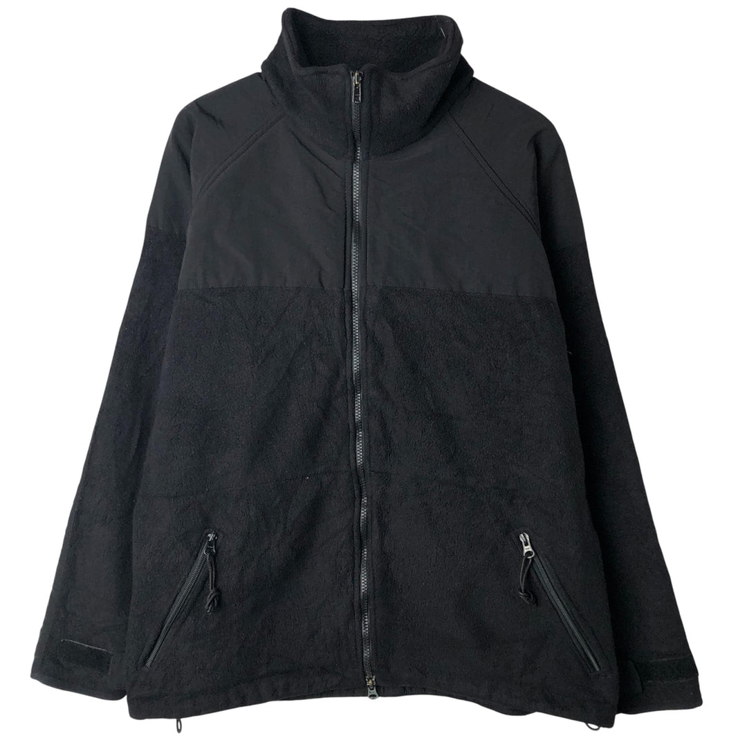 2000'S US Military Fleece Jacket, Made in USA, Medium, Men's Size M polyester black type Vintage Second Hand
