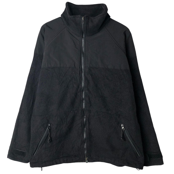 2000'S US Military Fleece Jacket, Made in USA, Medium, Men's Size M polyester black type Vintage Second Hand