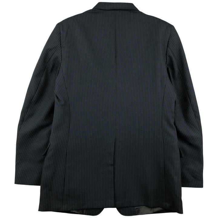 Classic Collection Stripe Pattern Tailored Jacket, Made in USA, Men's Size Medium polyester navy blue type Vintage Second Hand