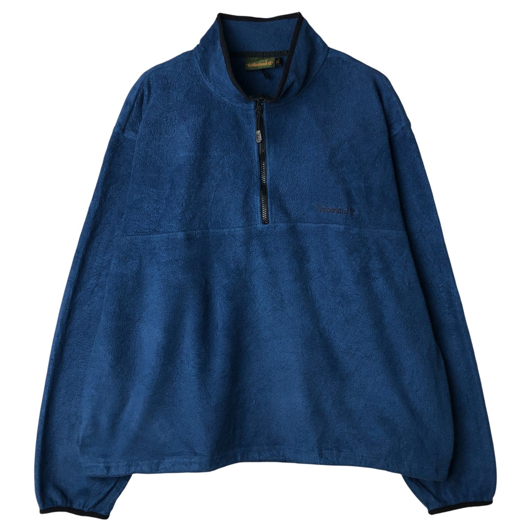 Vintage 90s-00'S Timberland Half-Zip Fleece Pullover, Men's XL polyester blue type Vintage Second Hand