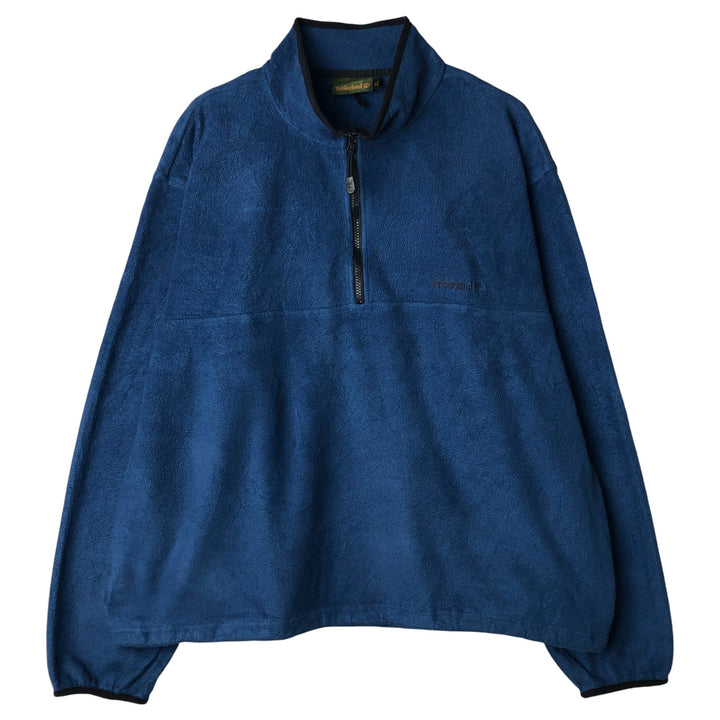 Vintage 90s-00'S Timberland Half-Zip Fleece Pullover, Men's XL polyester blue type Vintage Second Hand