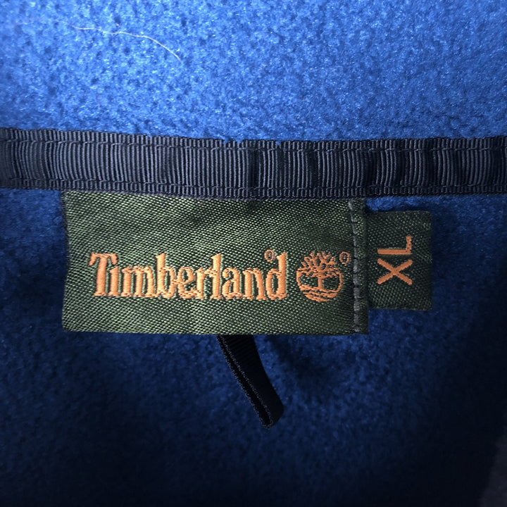 Vintage 90s-00'S Timberland Half-Zip Fleece Pullover, Men's XL polyester blue type Vintage Second Hand