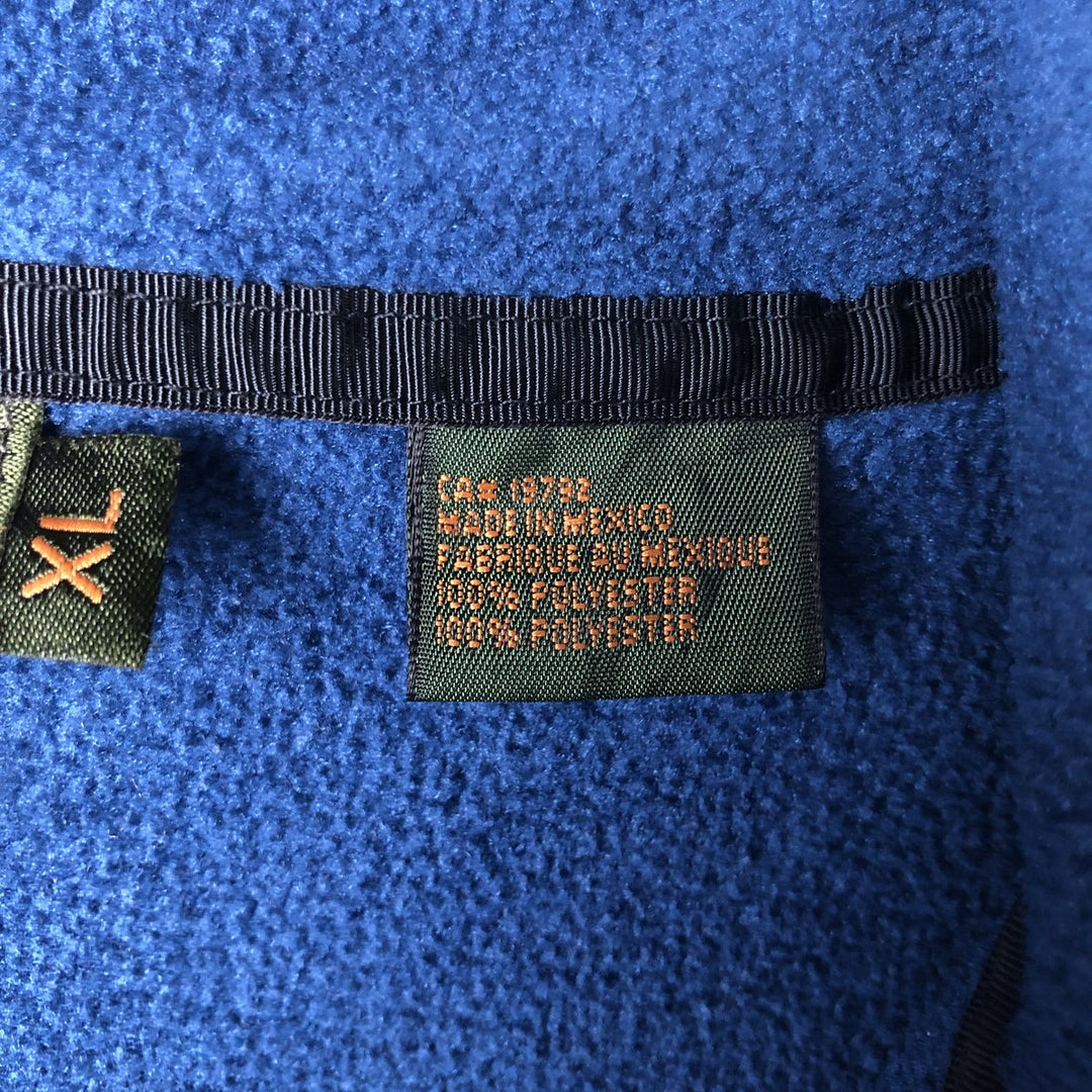 Vintage 90s-00'S Timberland Half-Zip Fleece Pullover, Men's XL polyester blue type Vintage Second Hand
