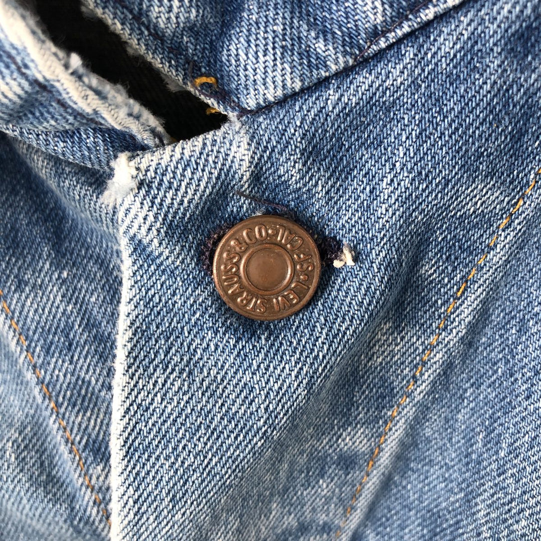 Levi's denim jacket, denim jacket, men's size L unclear blue type Vintage Second Hand
