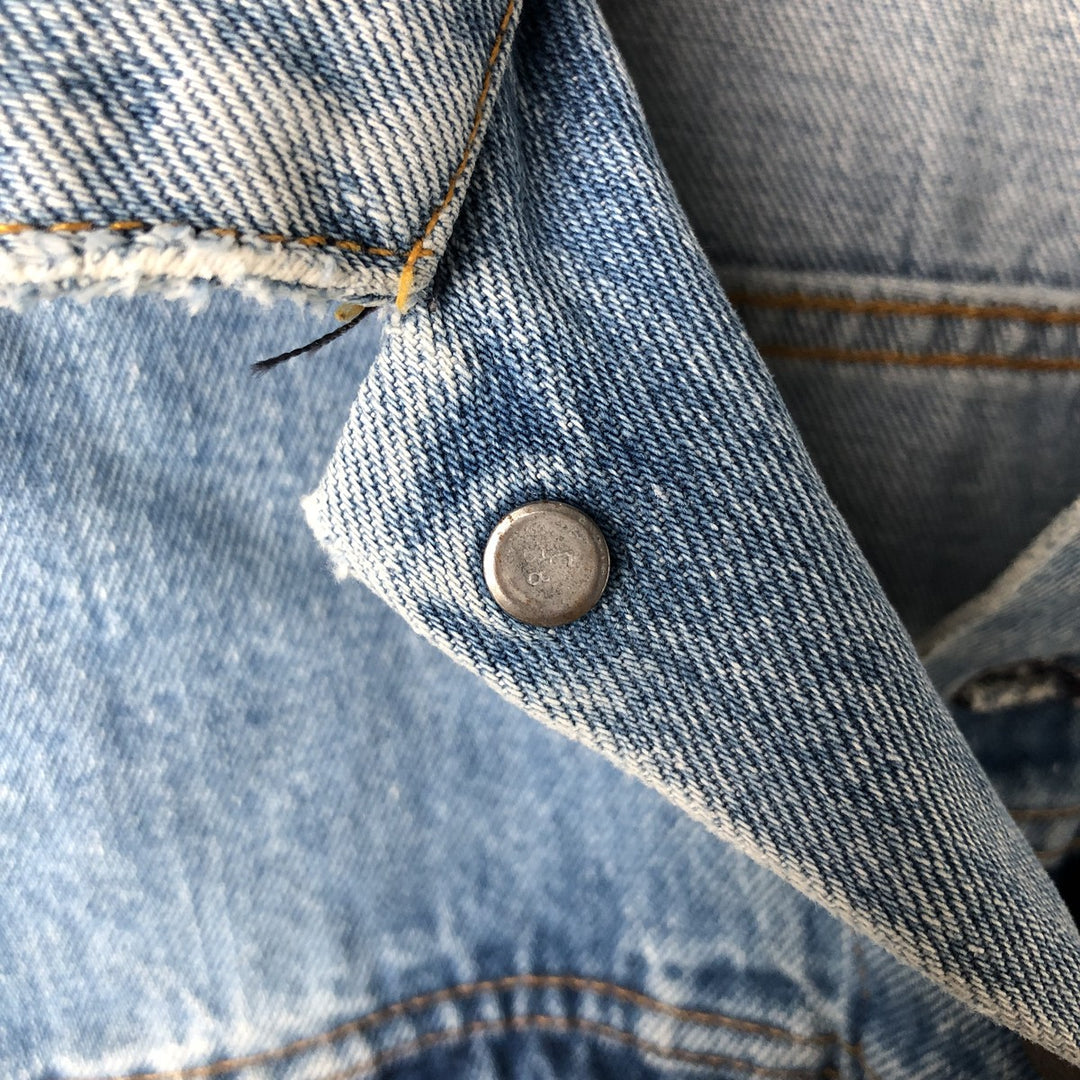 Levi's denim jacket, denim jacket, men's size L unclear blue type Vintage Second Hand