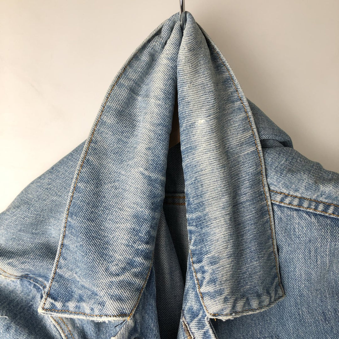 Levi's denim jacket, denim jacket, men's size L unclear blue type Vintage Second Hand