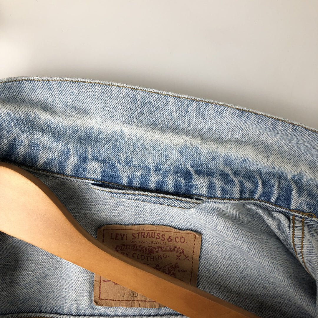 90'S Levi's 70503-0210 denim jacket, G-jacket, men's XL size, vintage cotton blue type Vintage Second Hand