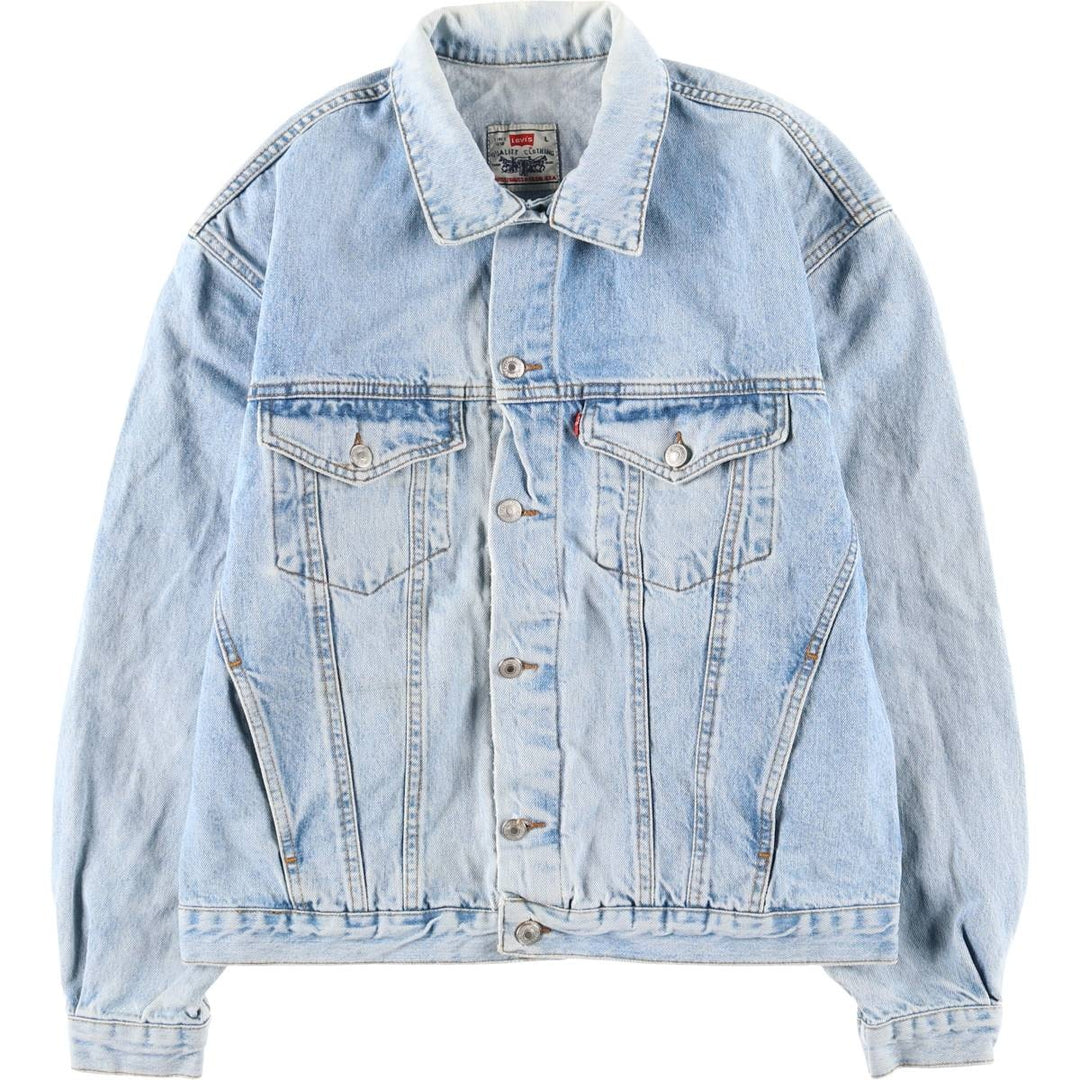 90'S Levi's denim jacket, denim jacket, men's size L, vintage unclear Blue type light blue Vintage Second Hand