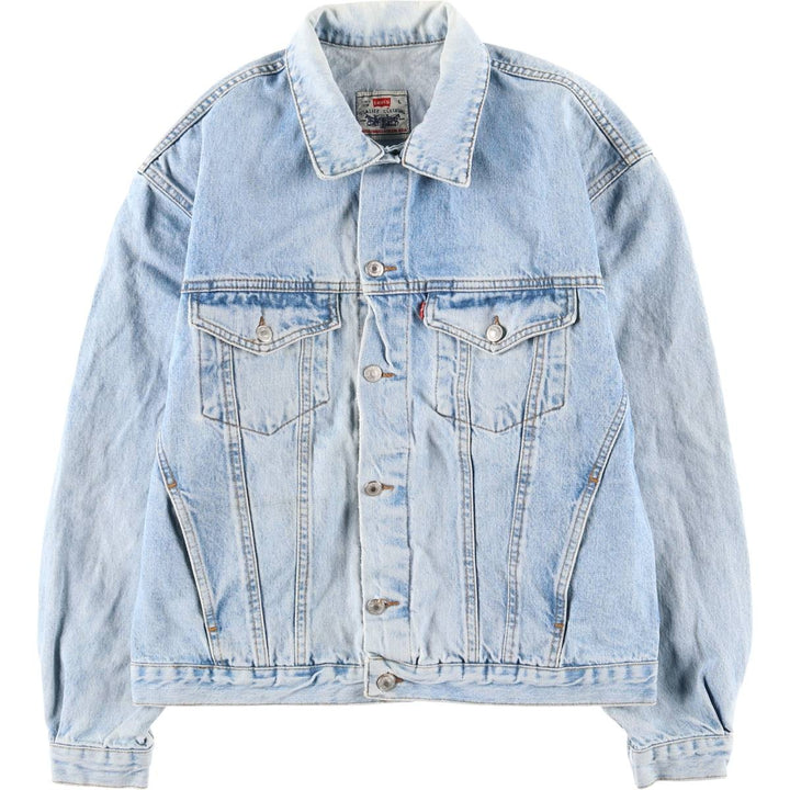 90'S Levi's denim jacket, denim jacket, men's size L, vintage unclear Blue type light blue Vintage Second Hand