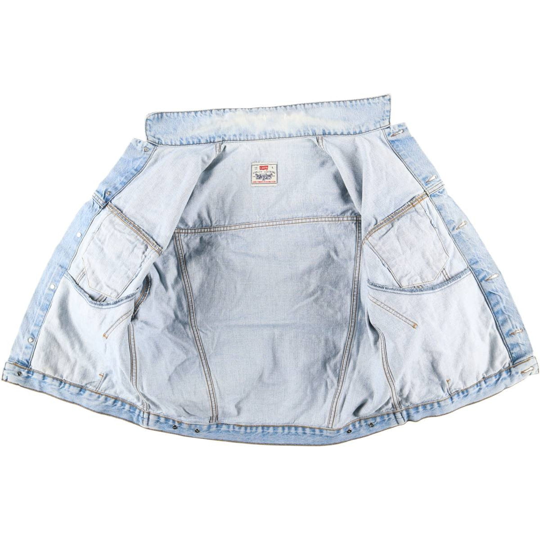 90'S Levi's denim jacket, denim jacket, men's size L, vintage unclear Blue type light blue Vintage Second Hand