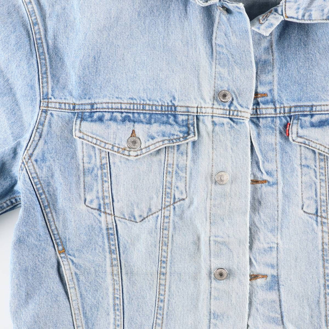 90'S Levi's denim jacket, denim jacket, men's size L, vintage unclear Blue type light blue Vintage Second Hand