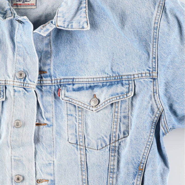 90'S Levi's denim jacket, denim jacket, men's size L, vintage unclear Blue type light blue Vintage Second Hand