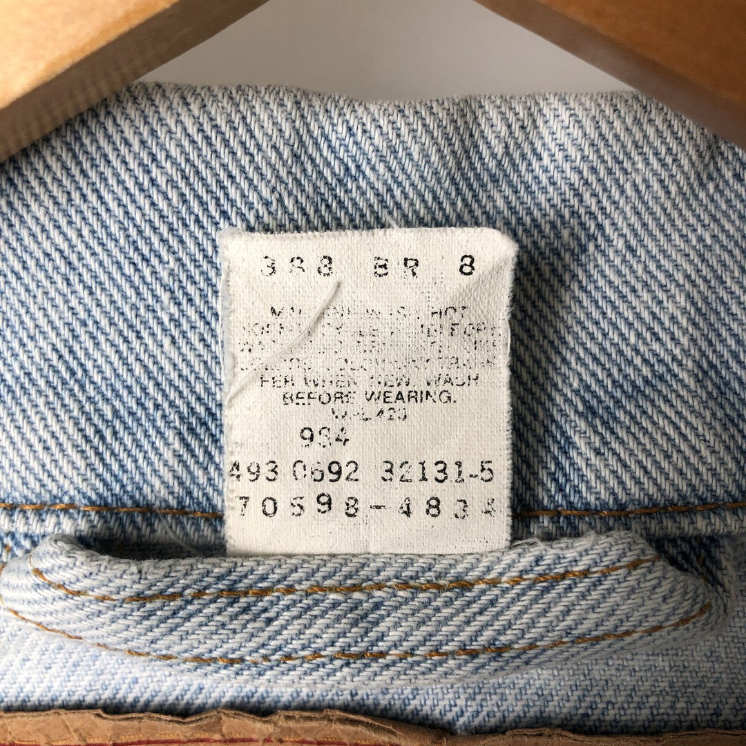 90'S Levi's 70598-4834 Denim Jacket, Men's Size L, Vintage cotton Blue type light blue Vintage Second Hand