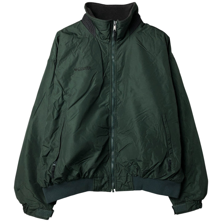 00'S Columbia padded jacket, puffer jacket, men's XL size Nylon dark green Vintage Second Hand