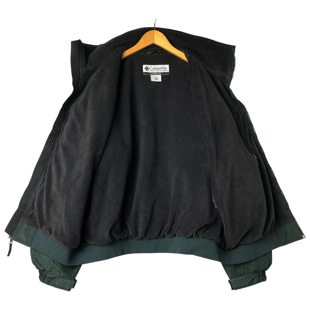 00'S Columbia padded jacket, puffer jacket, men's XL size Nylon dark green Vintage Second Hand