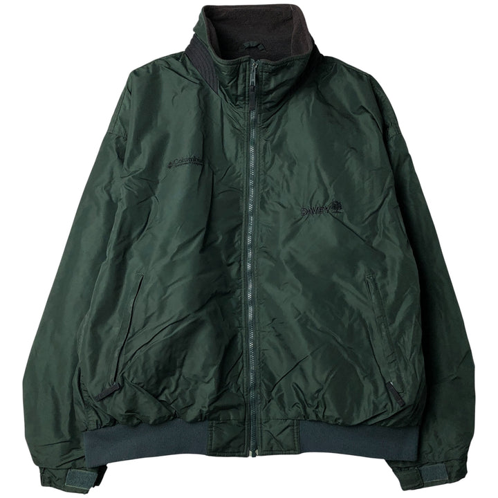 00'S Columbia padded jacket, puffer jacket, men's XL size Nylon dark green Vintage Second Hand