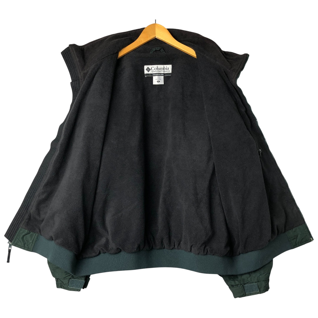 00'S Columbia padded jacket, puffer jacket, men's XL size Nylon dark green Vintage Second Hand