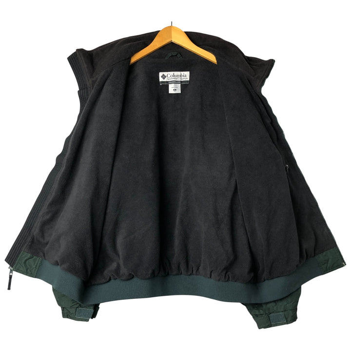 00'S Columbia padded jacket, puffer jacket, men's XL size Nylon dark green Vintage Second Hand