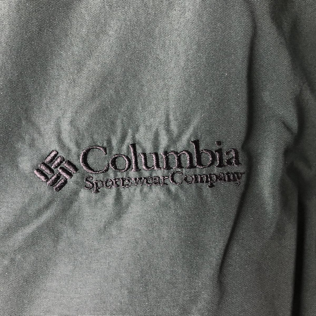 00'S Columbia padded jacket, puffer jacket, men's XL size Nylon dark green Vintage Second Hand