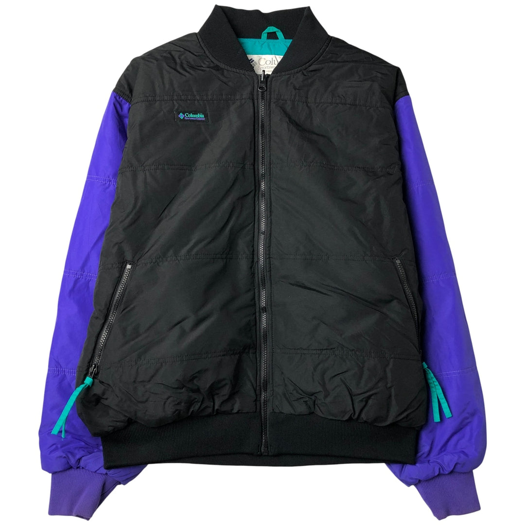 90'S Columbia White Tag Padded Puffer Jacket, Men's Size L, Vintage Nylon black type Vintage Second Hand
