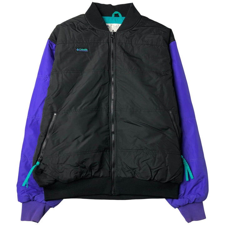 90'S Columbia White Tag Padded Puffer Jacket, Men's Size L, Vintage Nylon black type Vintage Second Hand