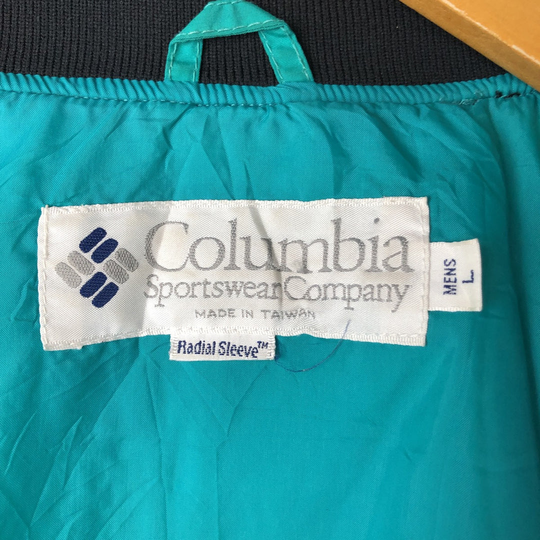 90'S Columbia White Tag Padded Puffer Jacket, Men's Size L, Vintage Nylon black type Vintage Second Hand