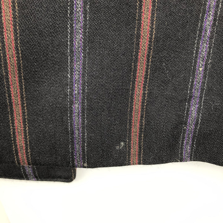 Sagar DESCH Striped Pattern Double-Breasted Peak Lapel Wool Tailored Jacket, Made in West Germany, Men's Size Medium wool black type Vintage Second Hand