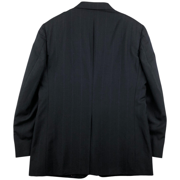 HART SCHAFFNER and MARX Stripe Pattern Tailored Jacket, Made in USA, Men's Size Medium unclear navy blue type Vintage Second Hand