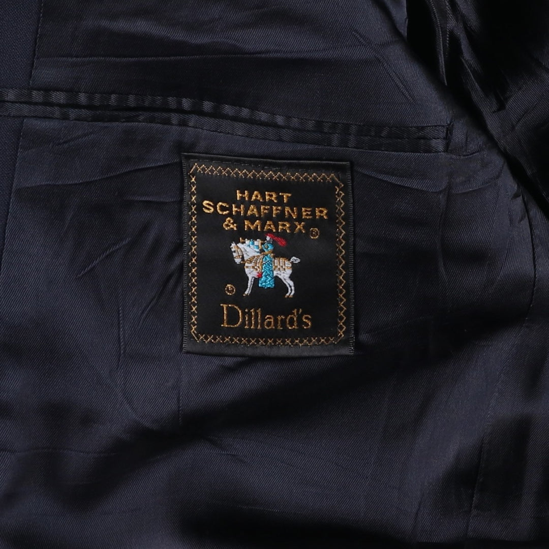Vintage HART SCHAFFNER and MARX Navy Blazer, Tailored Jacket, Made in USA, Men's Size L wool navy blue type Vintage Second Hand