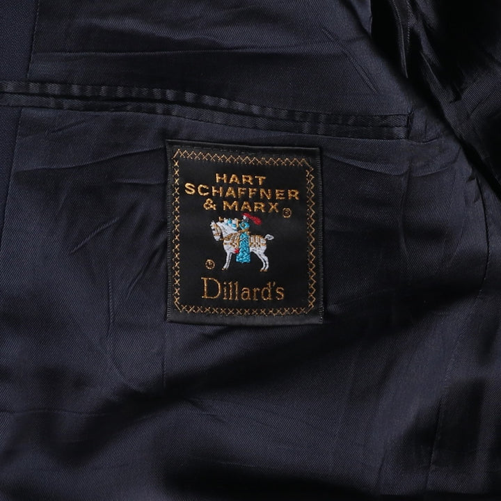Vintage HART SCHAFFNER and MARX Navy Blazer, Tailored Jacket, Made in USA, Men's Size L wool navy blue type Vintage Second Hand