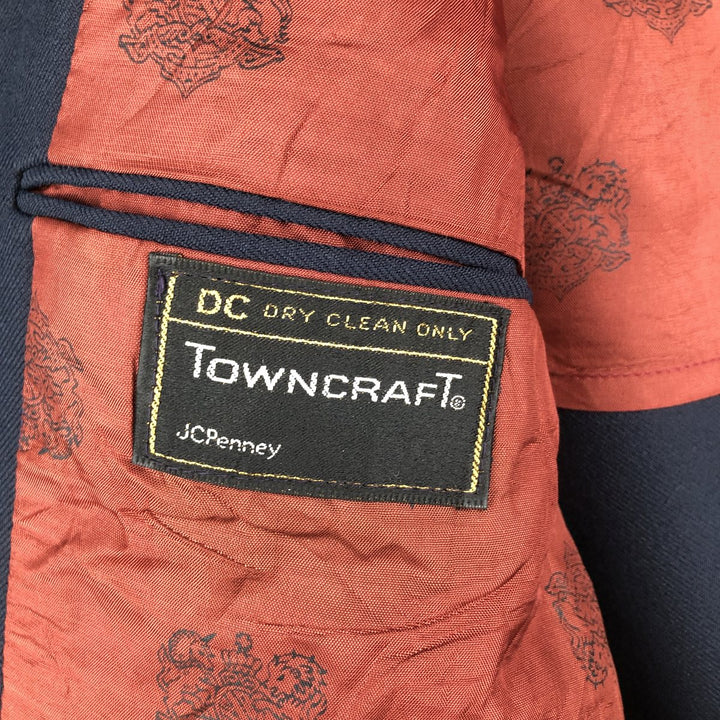 JCPenney TOWNCRAFT tailored jacket, men's size M unclear navy blue type Vintage Second Hand