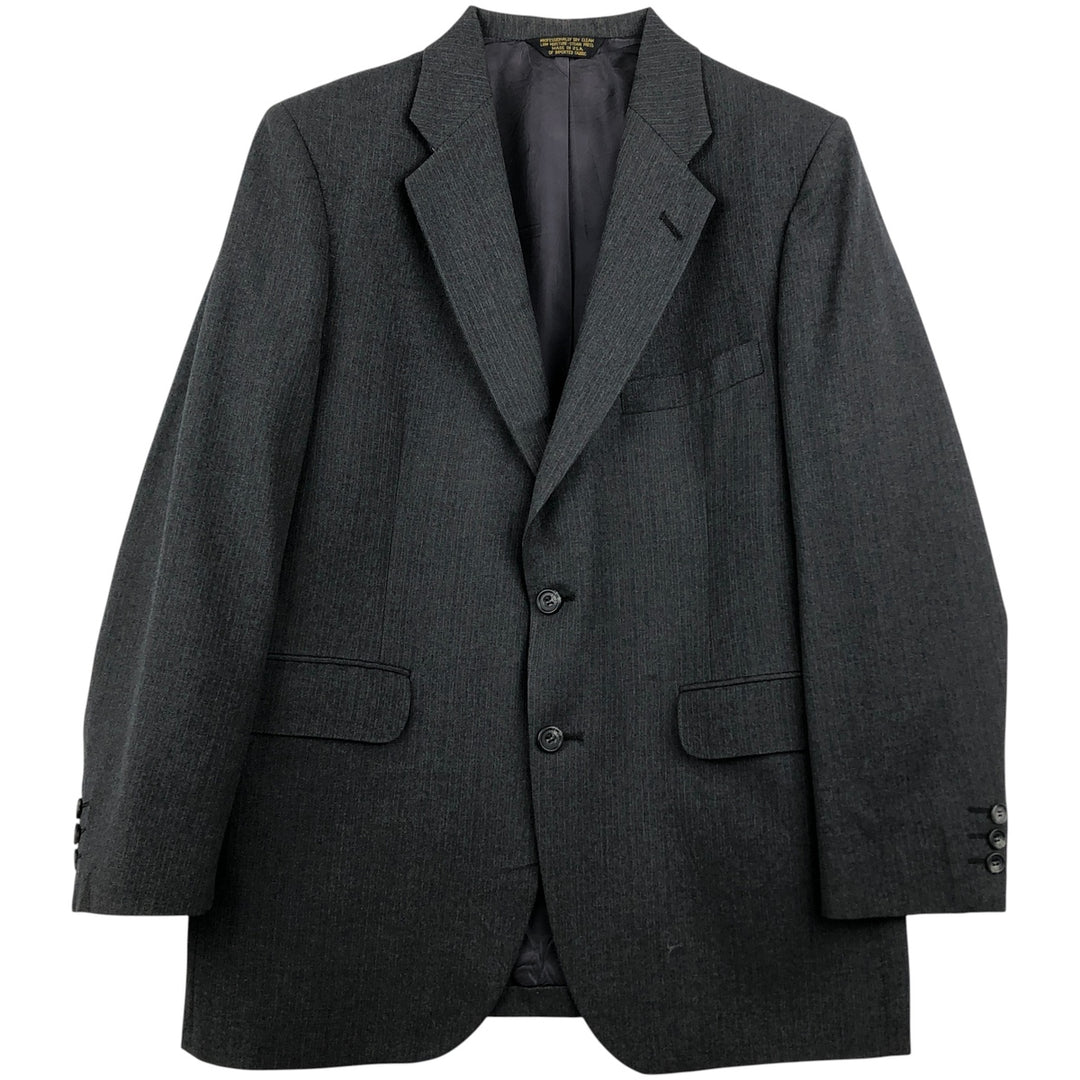 Anderson Little Strathmore Striped Wool Tailored Jacket, Made in USA, Men's Size Small wool gray type Vintage Second Hand