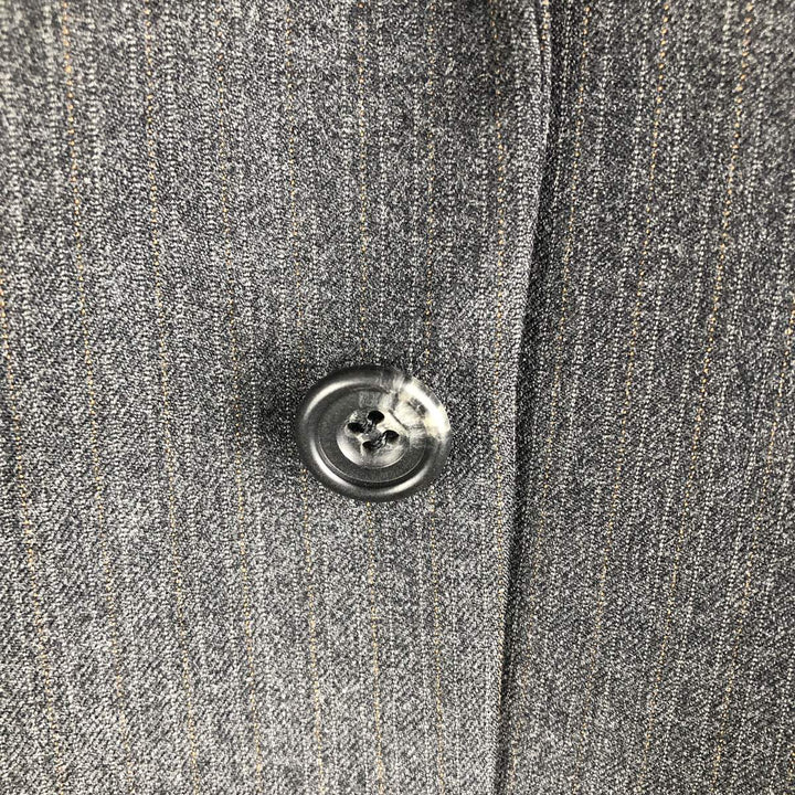 Anderson Little Strathmore Striped Wool Tailored Jacket, Made in USA, Men's Size Small wool gray type Vintage Second Hand