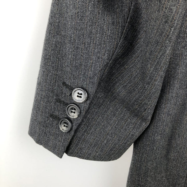 Anderson Little Strathmore Striped Wool Tailored Jacket, Made in USA, Men's Size Small wool gray type Vintage Second Hand