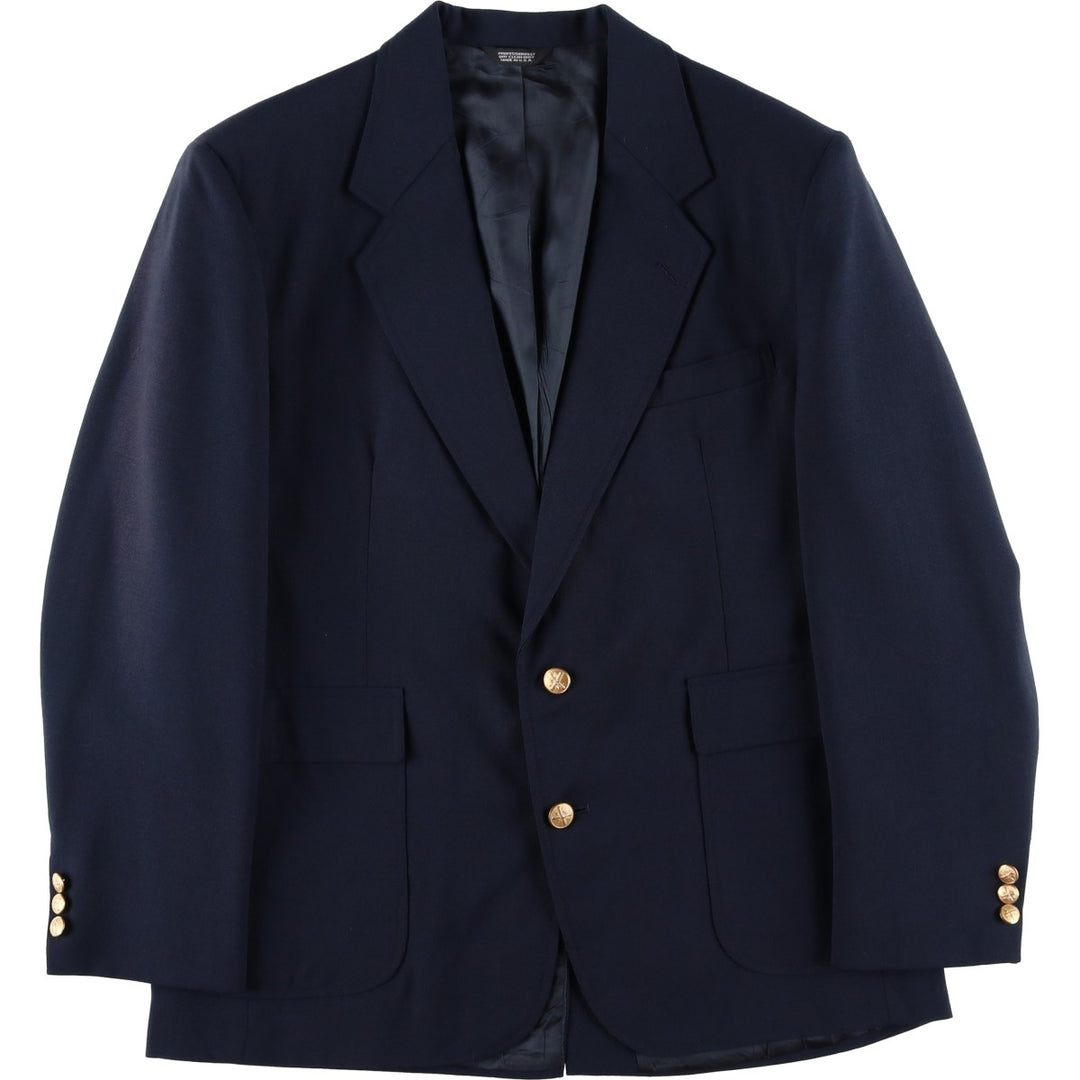 CROSS and WINSOR Navy Blazer, Tailored Jacket, Made in USA, Men's Size L unclear navy blue type Vintage Second Hand