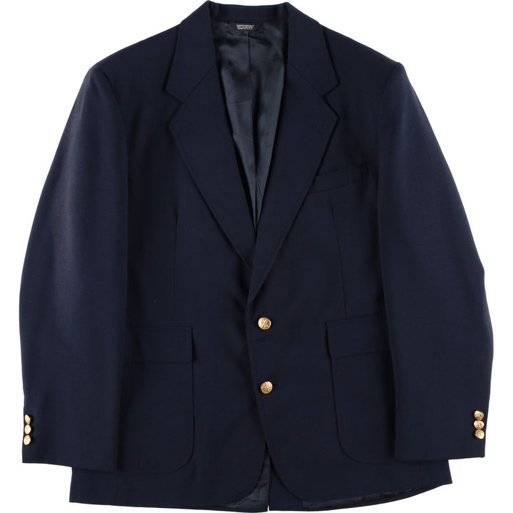 CROSS and WINSOR Navy Blazer, Tailored Jacket, Made in USA, Men's Size L unclear navy blue type Vintage Second Hand