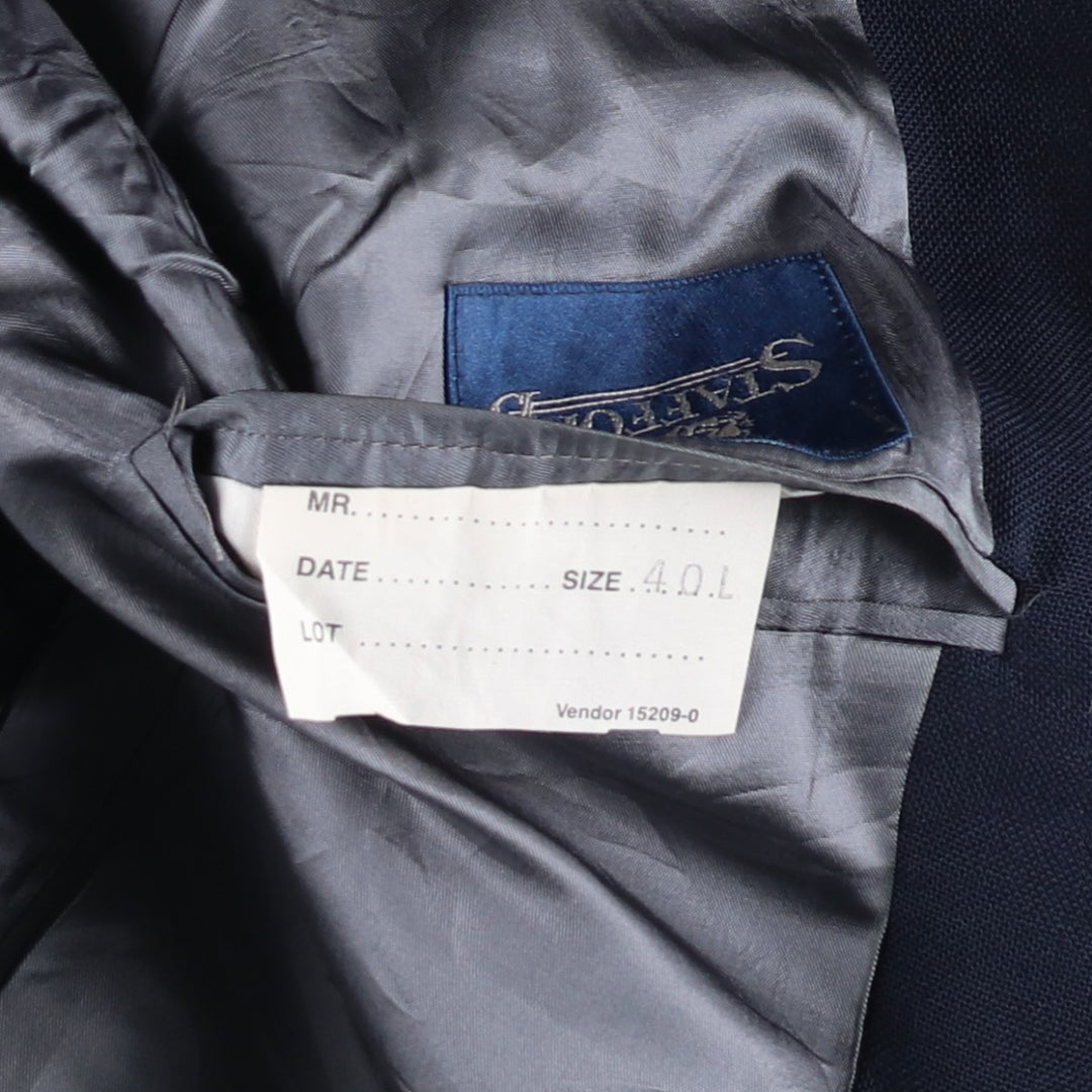 Stafford Navy Blazer, Tailored Jacket, Made in USA, Men's Size M unclear navy blue type Vintage Second Hand