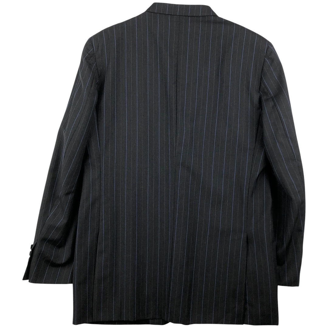 BARBERINI VITALE BARBERIS CANONICO Striped Pattern Tailored Jacket, Made in Italy, Men's Size M Viscose black type Vintage Second Hand