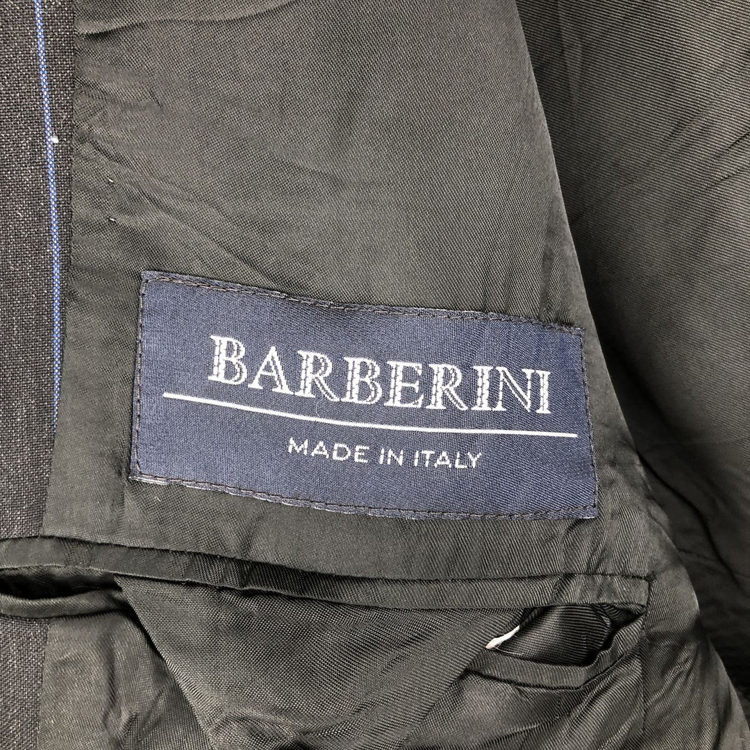BARBERINI VITALE BARBERIS CANONICO Striped Pattern Tailored Jacket, Made in Italy, Men's Size M Viscose black type Vintage Second Hand