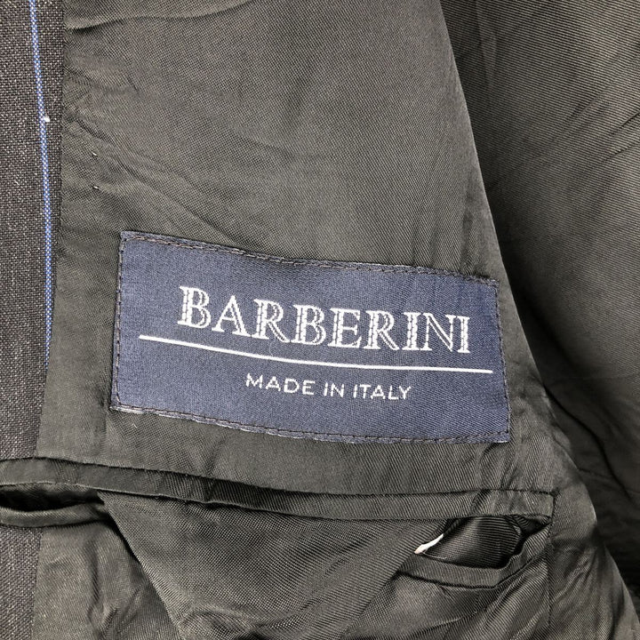 BARBERINI VITALE BARBERIS CANONICO Striped Pattern Tailored Jacket, Made in Italy, Men's Size M Viscose black type Vintage Second Hand