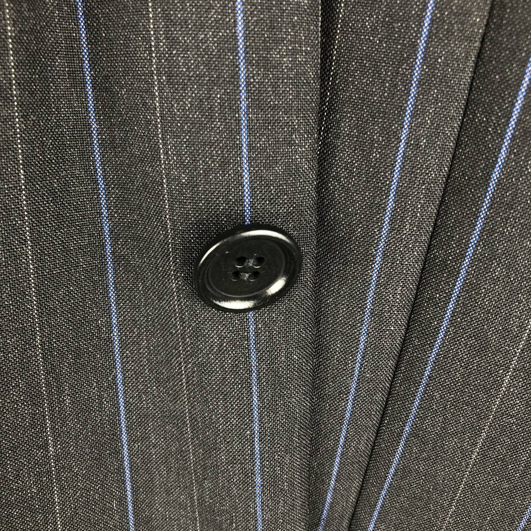 BARBERINI VITALE BARBERIS CANONICO Striped Pattern Tailored Jacket, Made in Italy, Men's Size M Viscose black type Vintage Second Hand