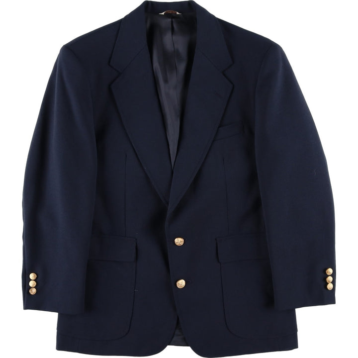 WALL STREET COLLECTION Navy Blazer, Tailored Jacket, Made in USA, Men's Size Medium unclear navy blue type Vintage Second Hand